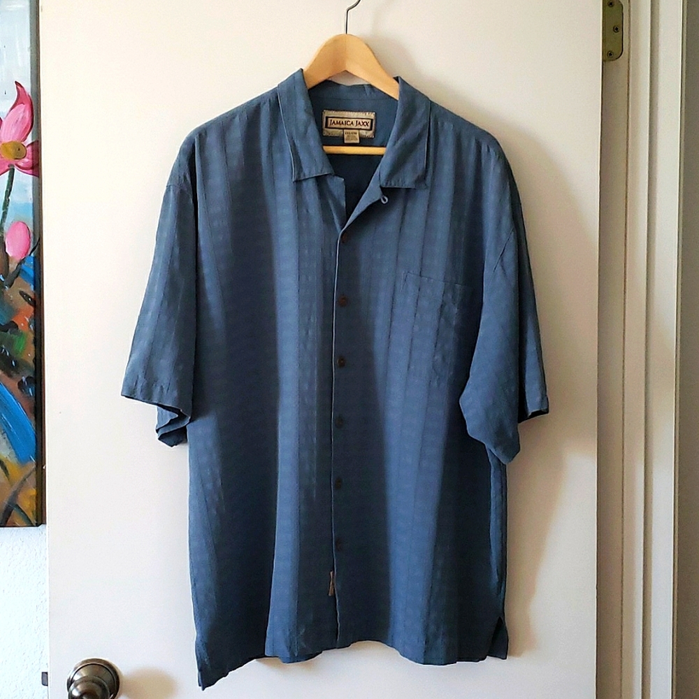 Jamaica Jaxx Blue Casual Button Down Shirt
